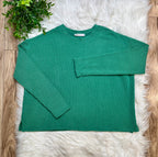Women’s Zenana Green Ribbed Short Set