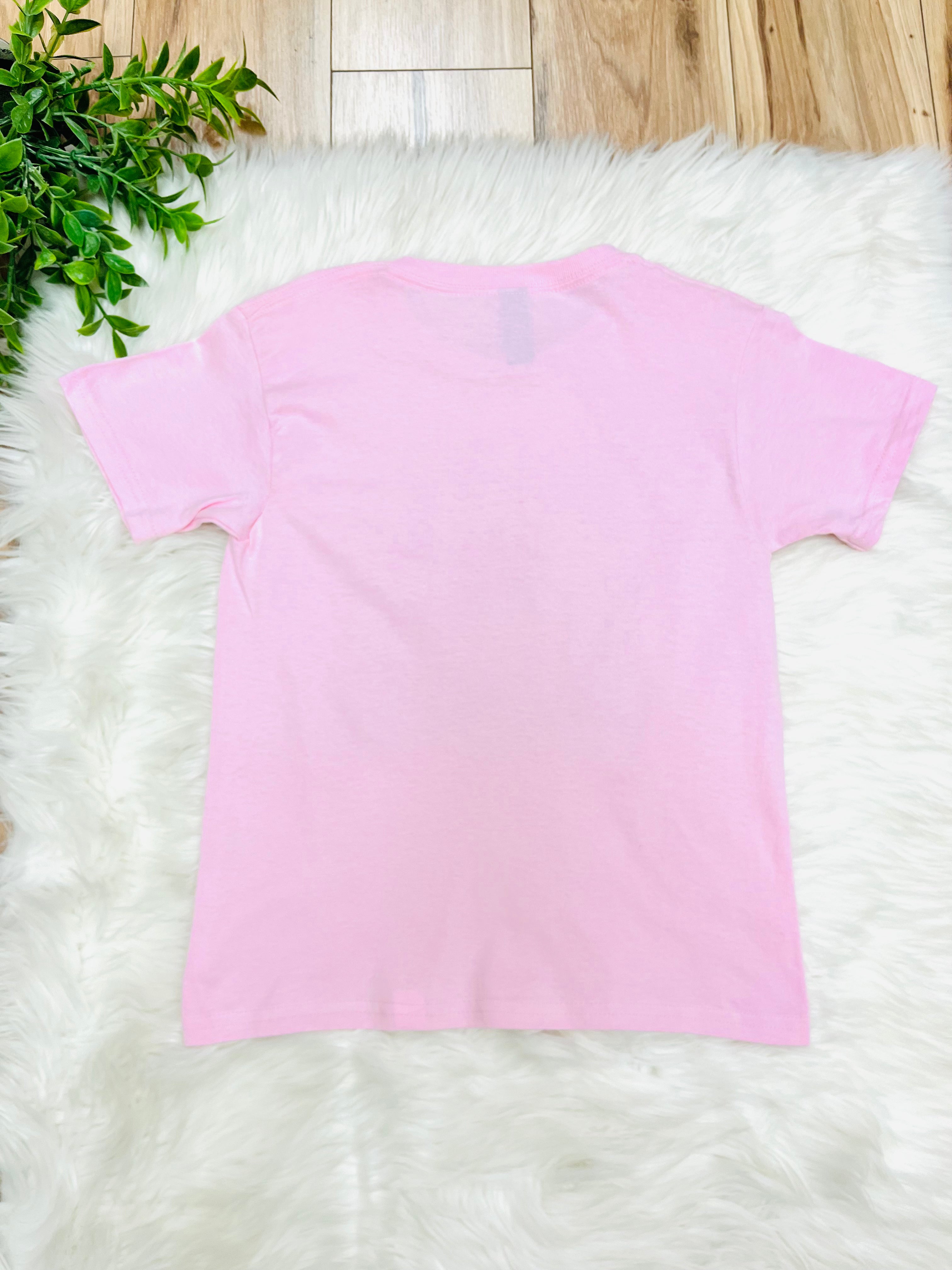 Girl’s Light Pink Mixed Print Affirmations Tee