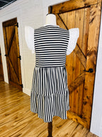 Women’s Navy Stripe Babydoll Dress