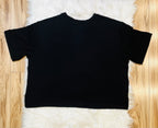 Women’s Black Ribbed Top and Drawstring Pant Set
