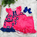 Girl’s Pink and Royal Blue Outfit