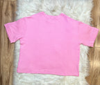 Women’s Ribbed Top and Drawstring Pant Set in Light Pink