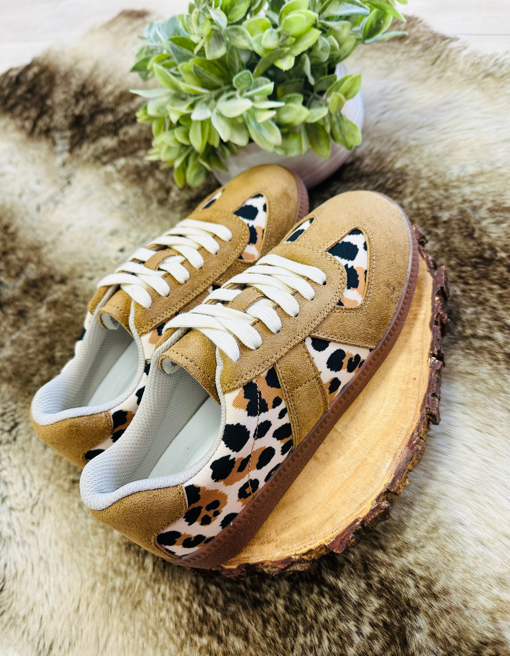 Women’s Camel Brown Leopard Print Shoes