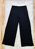 Women’s Zenana Black White Detail Ribbed Set Regular and Curvy