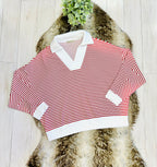 Women’s Zenana White & Red Long Sleeve Set