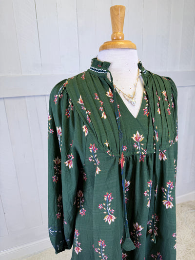 Women’s Forest Green Floral Dress