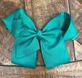 Hair Bow 6” Alligator Clip - Teal
