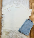 Women’s Zenana Cream Ribbed Top
