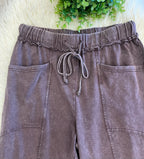 Women’s Evermmee Mineral-Wash Pants Chocolate Brown - True to Size