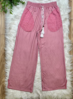 Women’s Evermmee Mauve Stripe Pant Set- True To Size