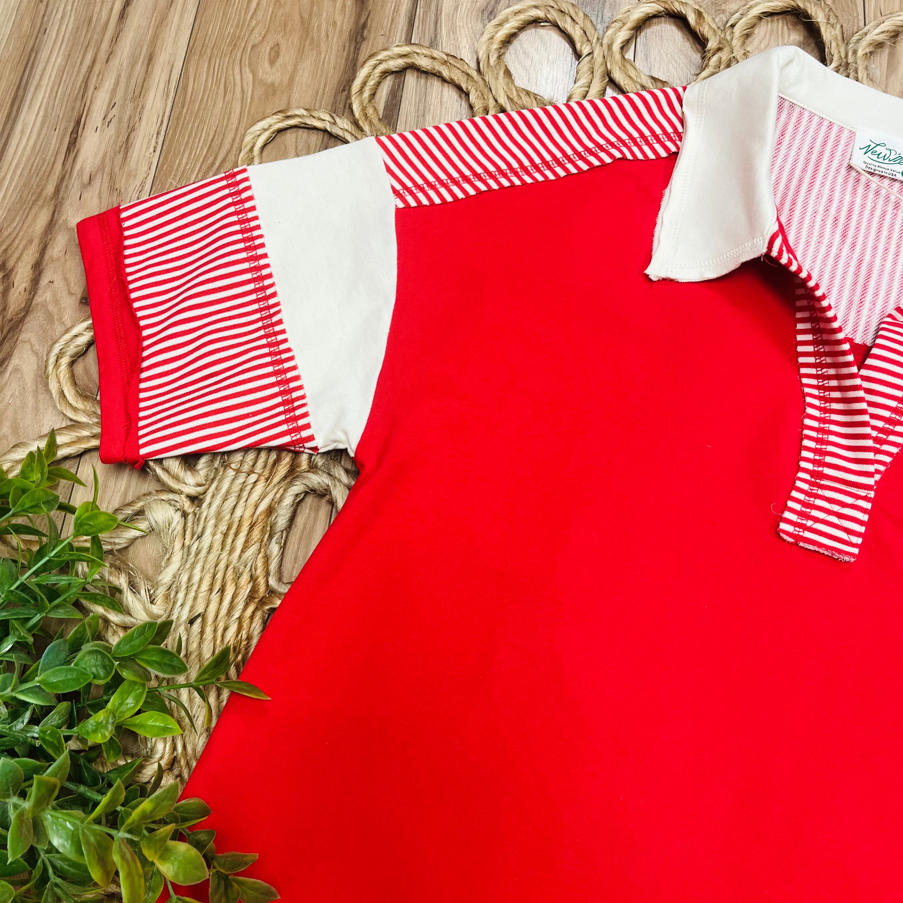 Women’s Very J Red Half Sleeve Collared Top