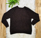 Women’s Zenana Dark Brown Exposed Seam Sweater Top-True to size