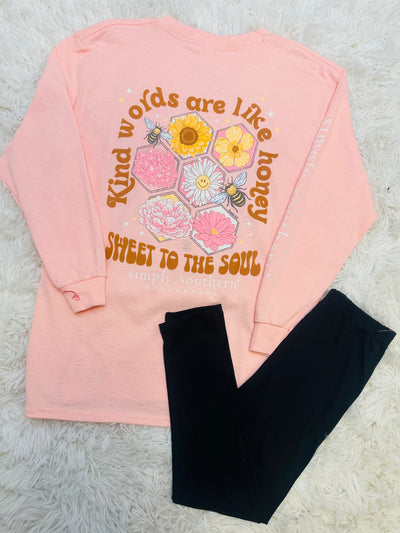 Kids Simply Southern Kind Words are Like Honey Tee - Mini Mee Boutique