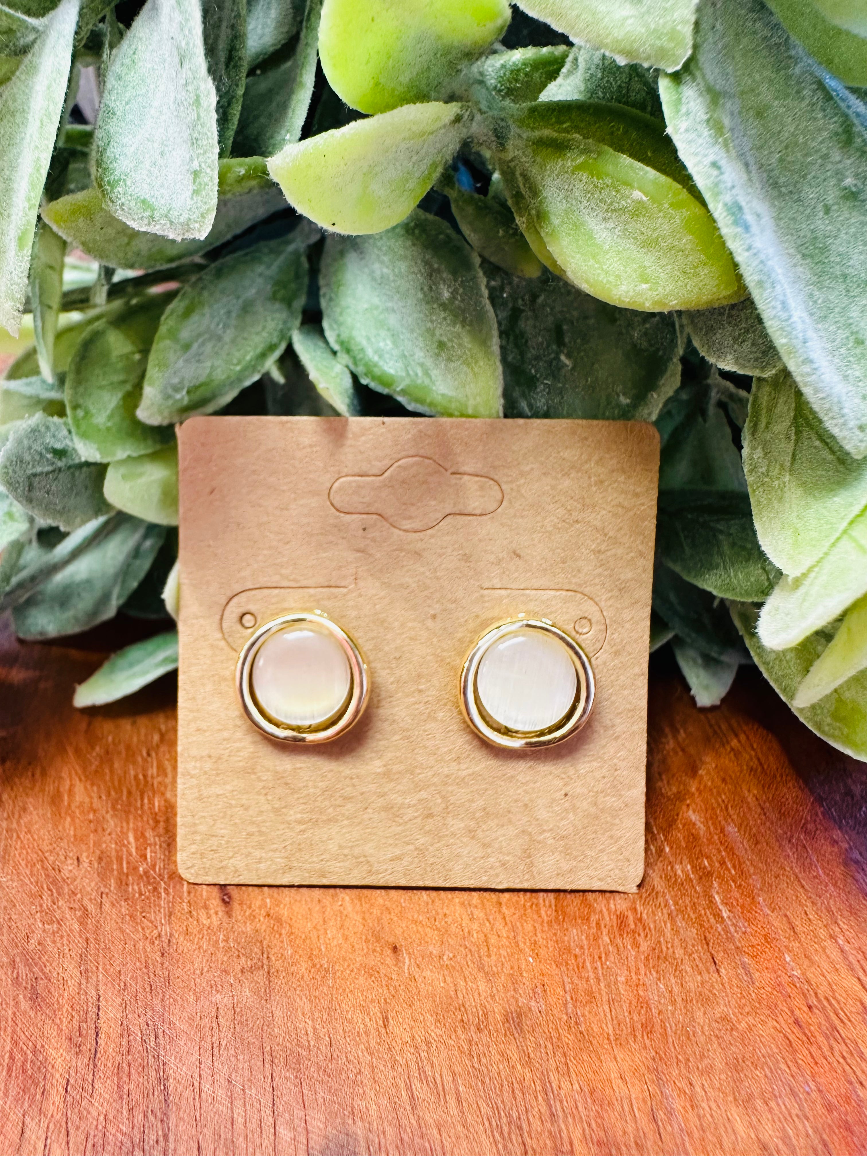 Golden Halo Stud Earrings