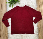Women’s Zenana Burgundy Exposed Seam Sweater Top- True to size