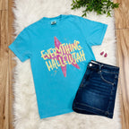 Women’s Blue “Everything Hallelujah” Graphic Tee