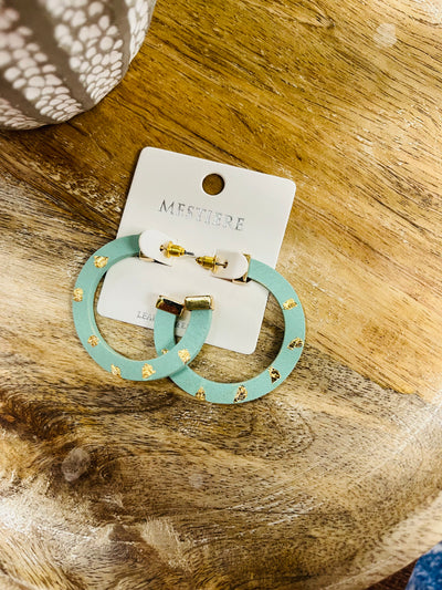 Gold Accent Hoop Earrings