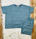 Women’s Zenana Teal Melange Pant Set