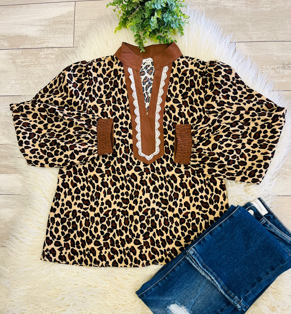 Women’s Leopard Jodifl lace top - True to size
