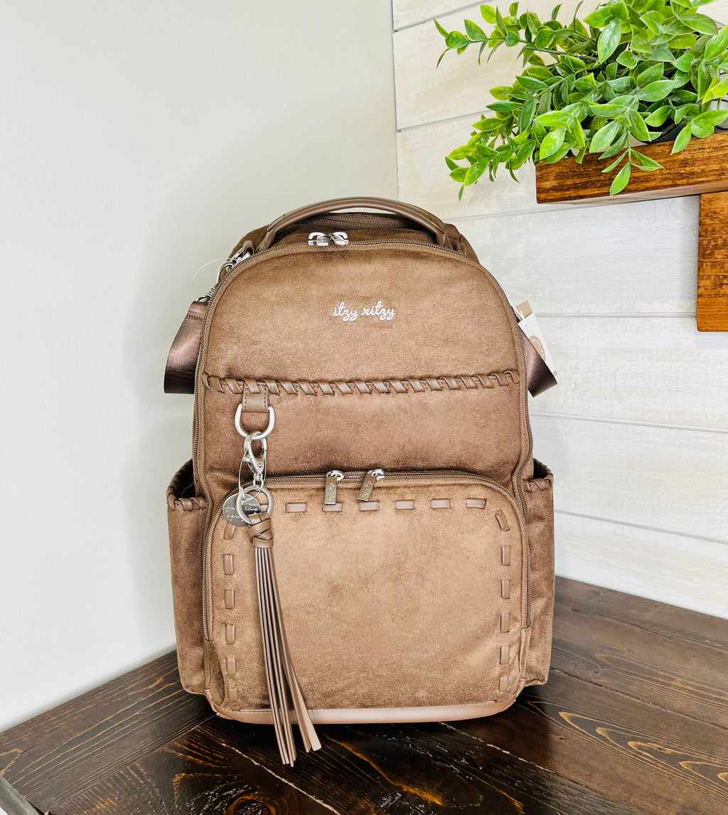 Itzy Ritzy Boss Plus Brown Lacing Diaper Bag