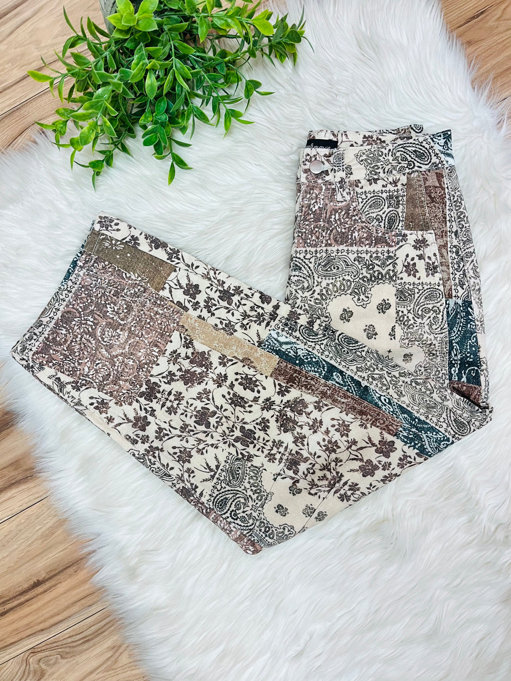 Women’s Evermmee Mixed Print Barrel Jeans