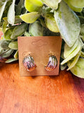 Textured Silver Hoop Earrings