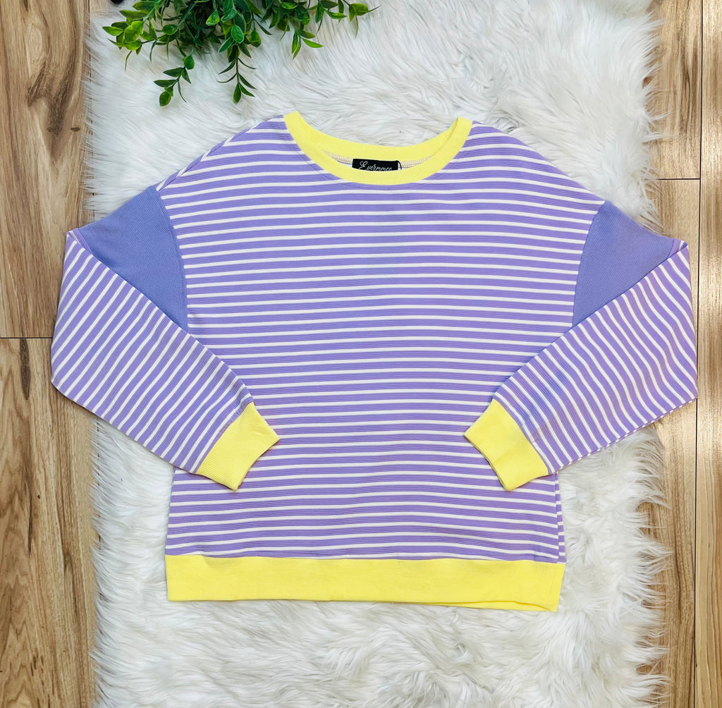 Women’s Evermmee Lilac Striped Top
