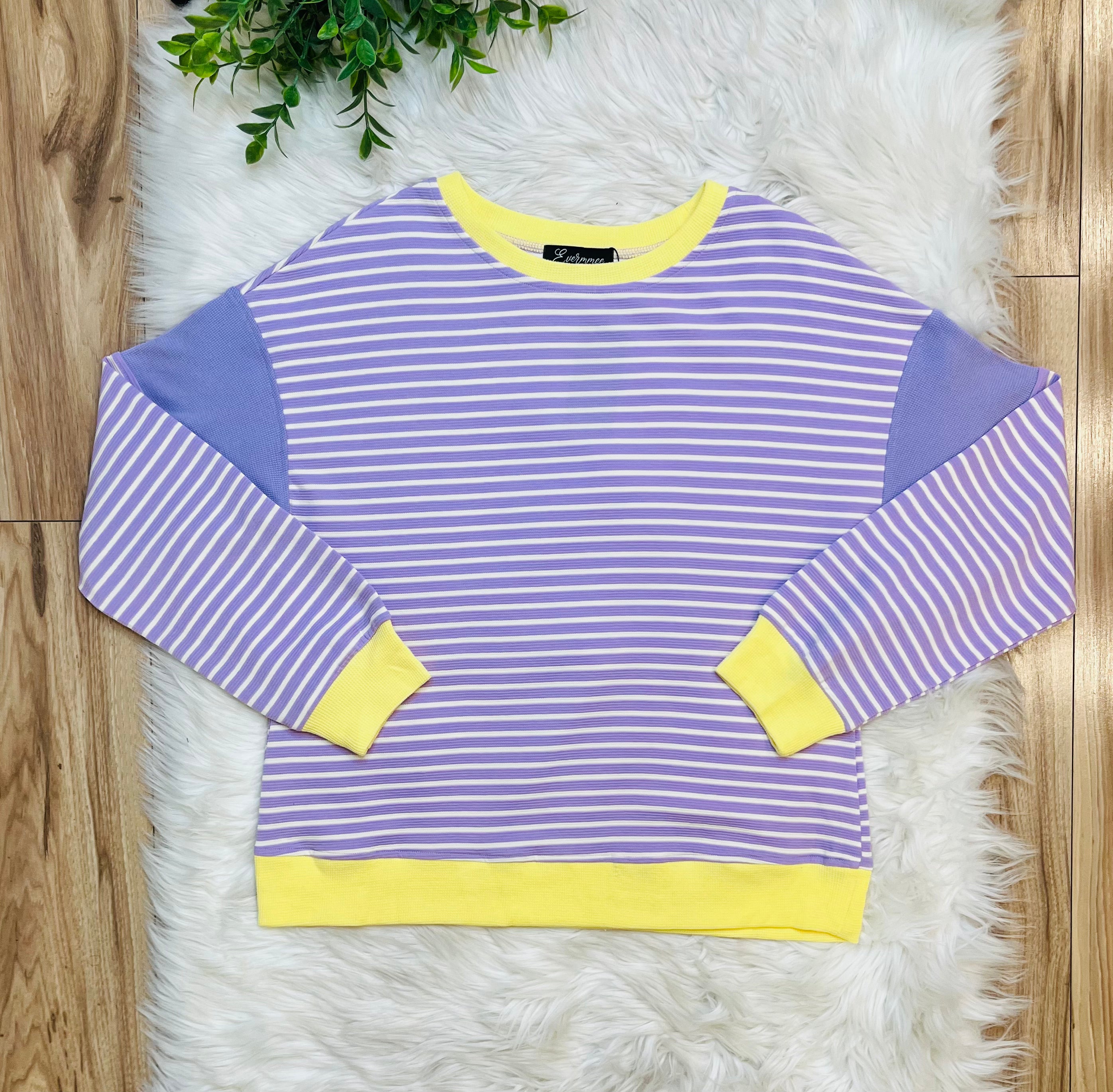 Women’s Evermmee Lilac Striped Top