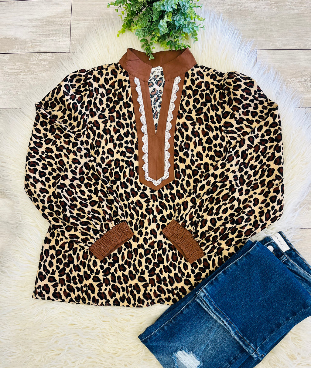 Women’s Leopard Jodifl lace top - True to size