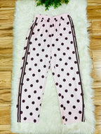 Women’s Evermmee Light Pink & Brown Polka Dot Pant Set- True to Size