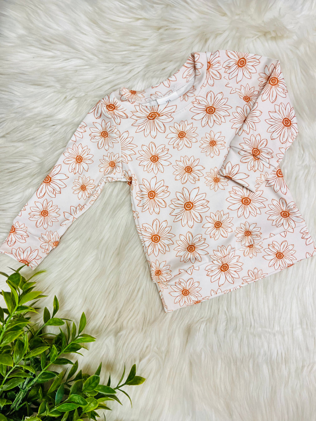 Girl’s Beige Floral Flare Pant Outfit