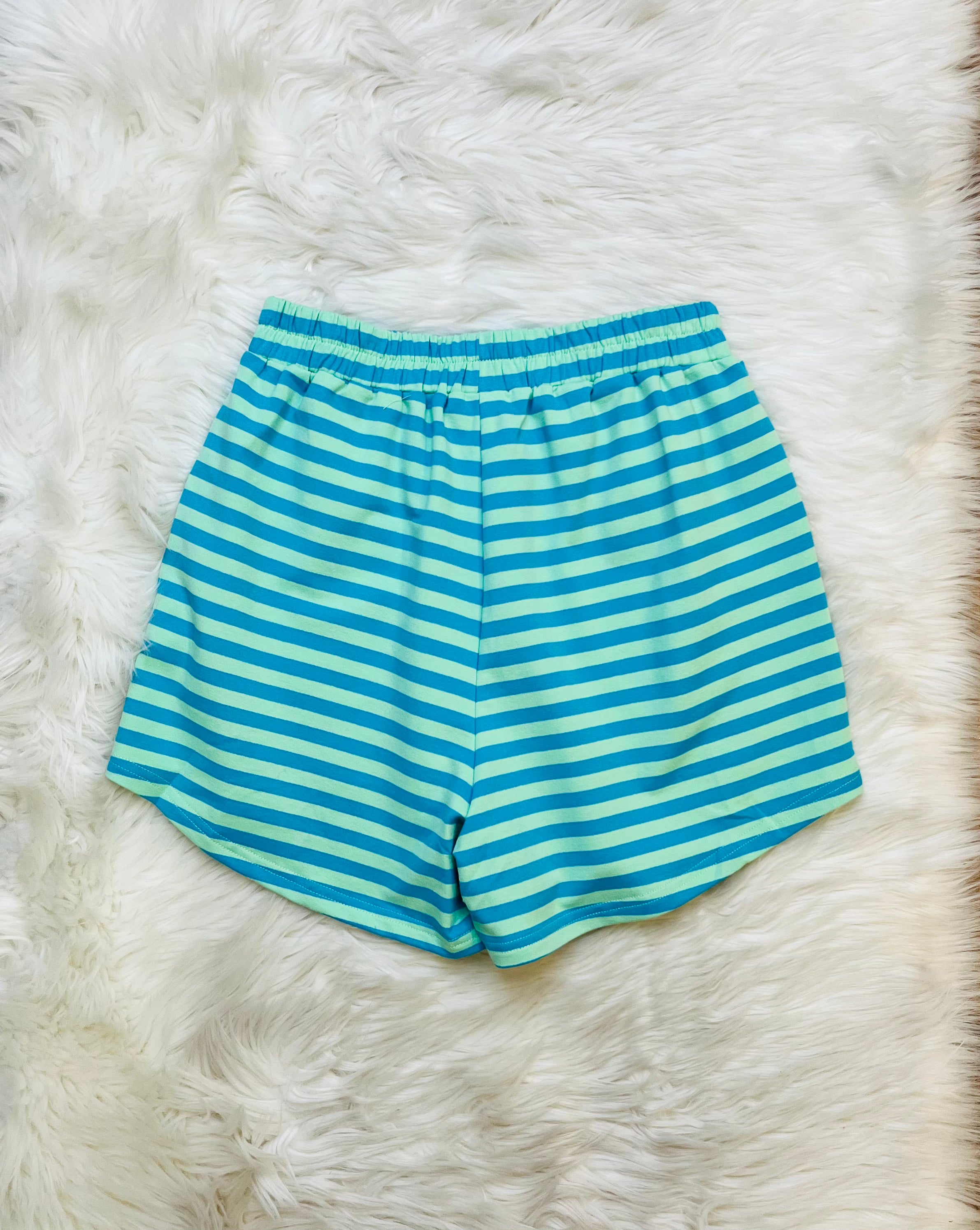 Women’s Evermmee Blue and Green Striped Set