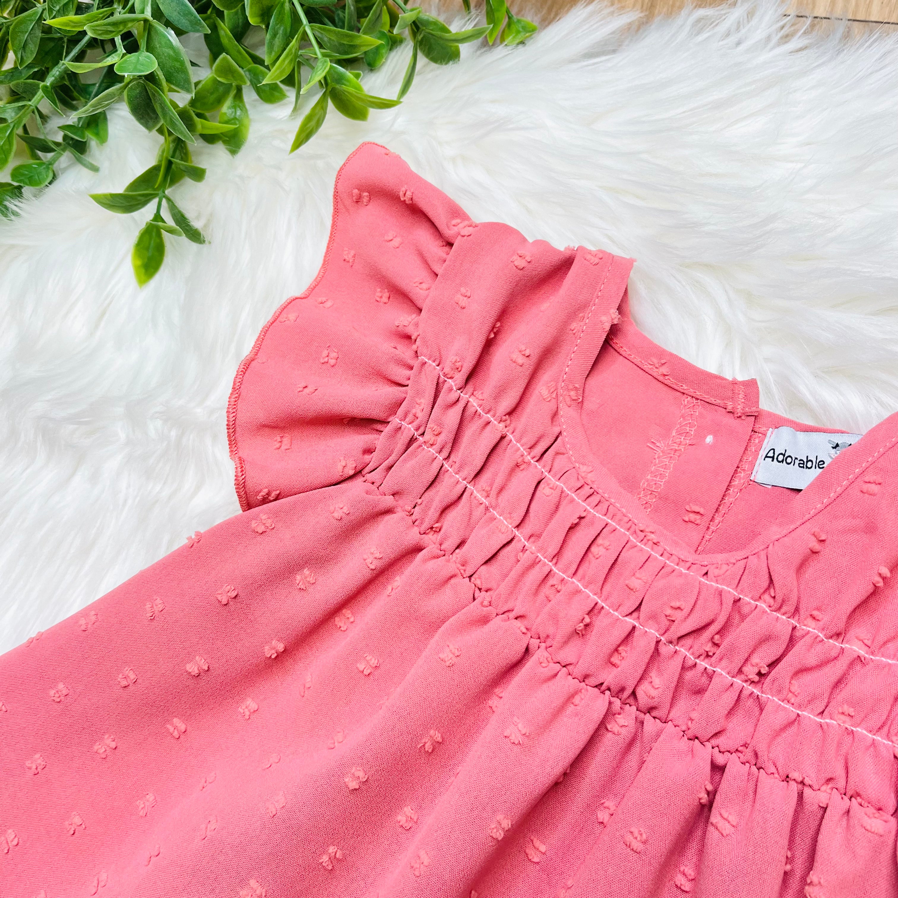Girls Mauve Floral Short Set