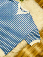 Women’s Zenana Cornflower Blue Striped Top