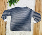 Women’s Zenana Navy Striped Ribbed Pant Set