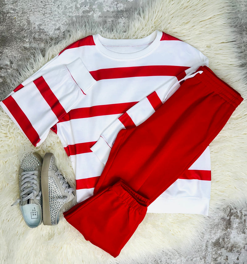 Candy Cane Striped 2 Piece Set