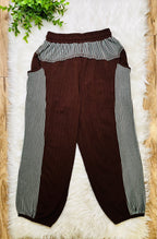 Women’s Very J Brown and Seafoam Stripe Detail Pant Set