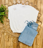 Women’s Zenana Off White Sweater Vest Top