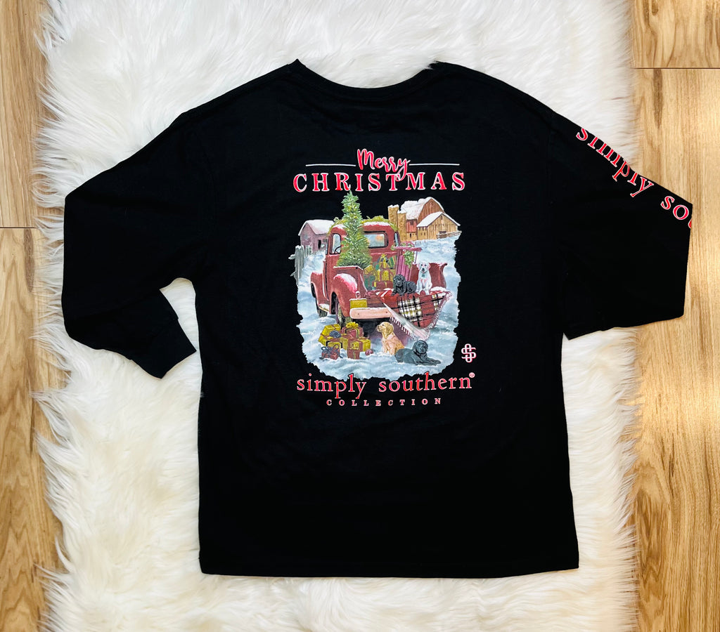 Girl’s Simply Southern Merry Christmas Long Sleeve Tee