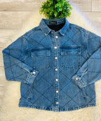 Women’s Evermmee Quilted Denim Top - True to size