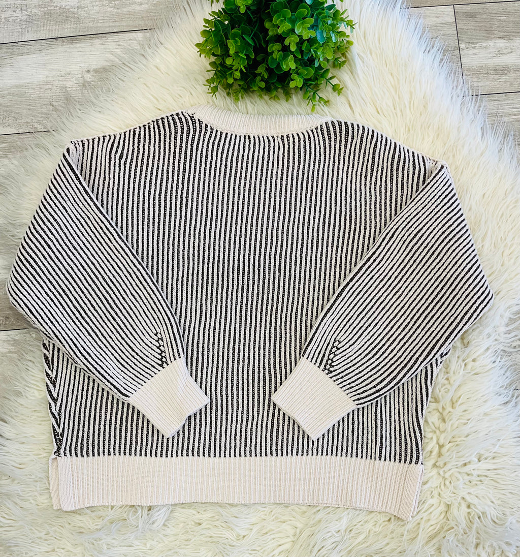 Women’s Zenana Brown Ribbed Sweater Top - True to size