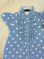 Women’s Evermmee Polka Dot Button Down Top