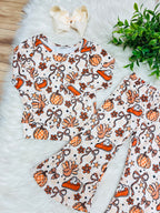 Girl’s Thanksgiving Mixed Print Outfit