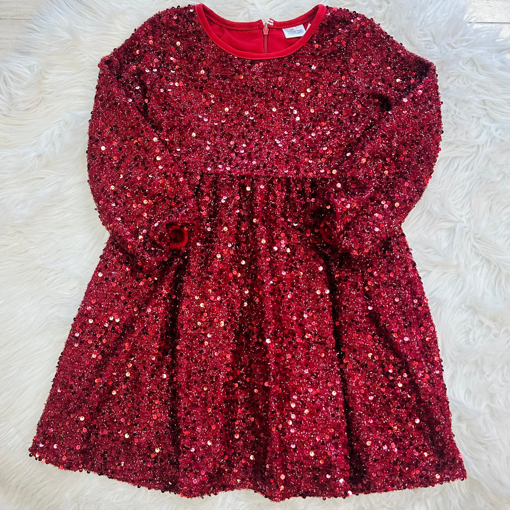 Girl’s Red Sequence Dress