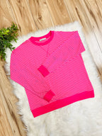 Women’s Zenana Pink Stripe Long Sleeve Top