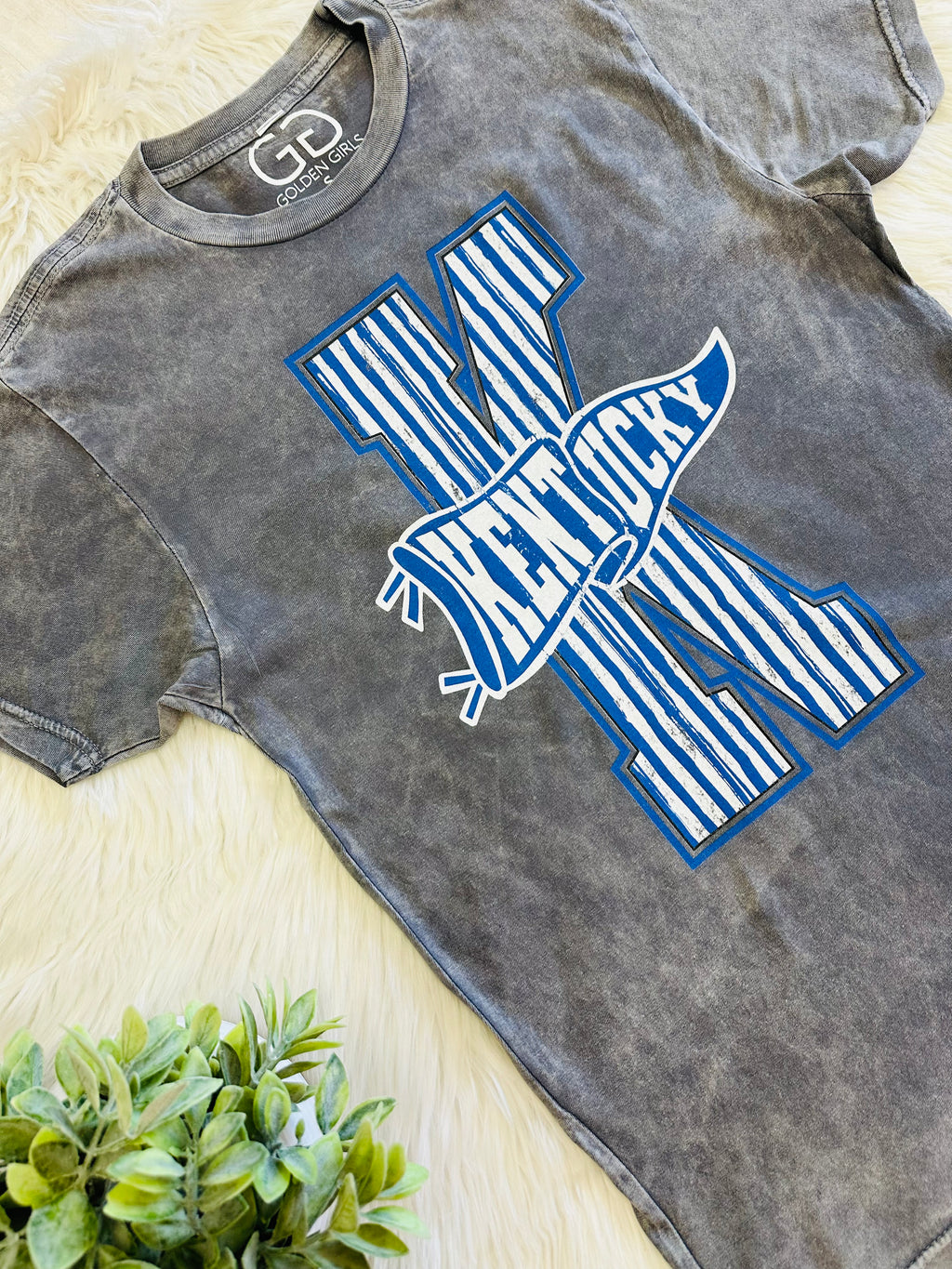 Women’s Grey Acid Wash Kentucky Tee