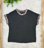 Women’s Evermmee Black Ribbed Cheetah Detail Set