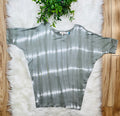 Girl’s Sage Green Tie Dye Top