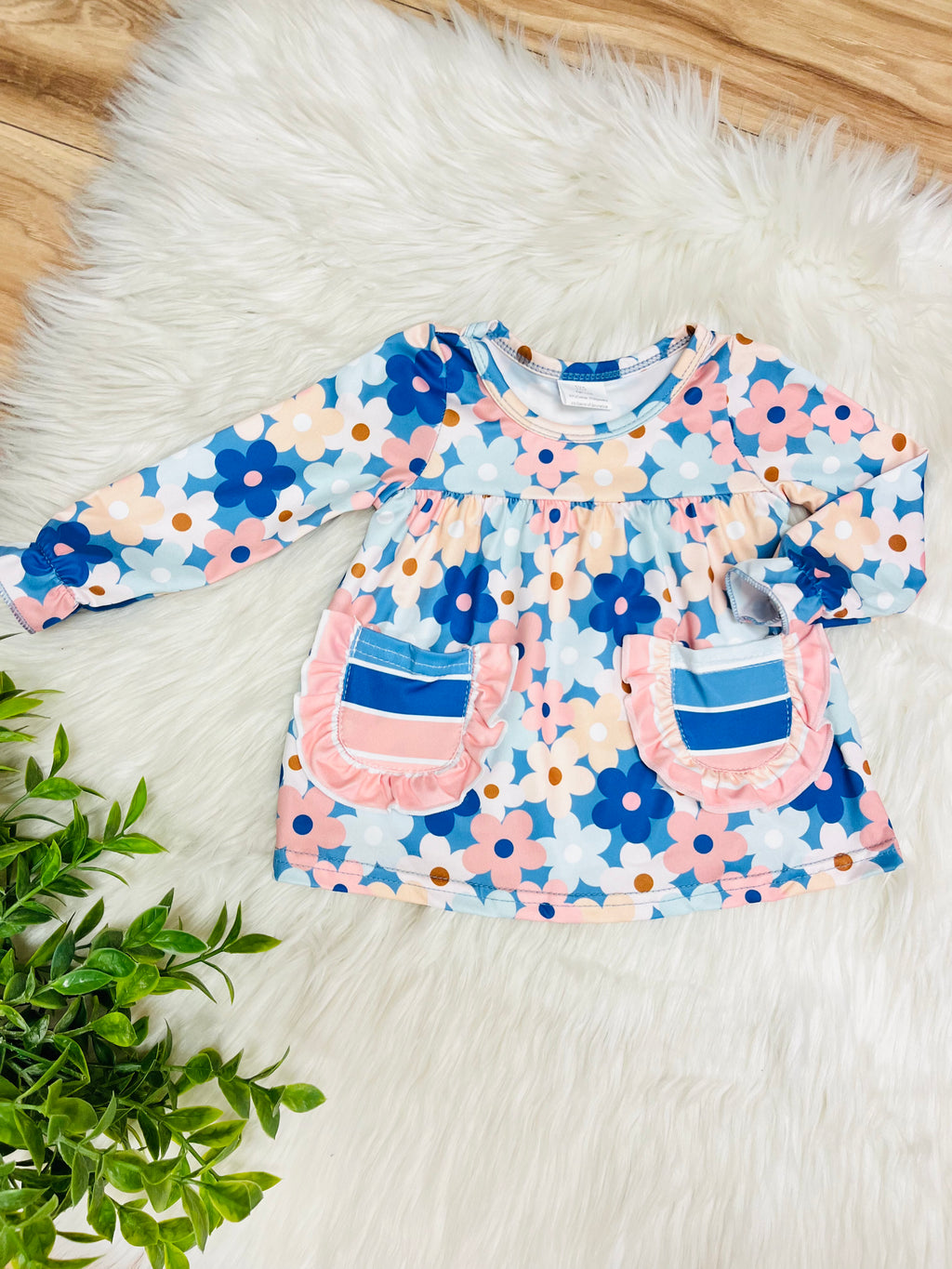 Girl’s Multi Color Mixed Print Ruffle Outfit