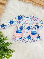 Girl’s Multi Color Mixed Print Ruffle Outfit